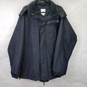 Lion Apparel 3 in 1 Jacket Men XL Black Removable Fleece Liner Wind Breaker Coat